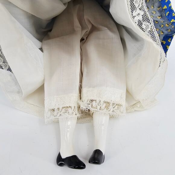 Rare Fine China Head Doll with Beck & Gottschalck Characteristics 1880s 15" - Picture 5 of 9